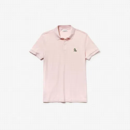 Áo Phông Lacoste Men's Regular Fit Palm Tree Croc Cotton Petit Pique Polo Màu Hồng